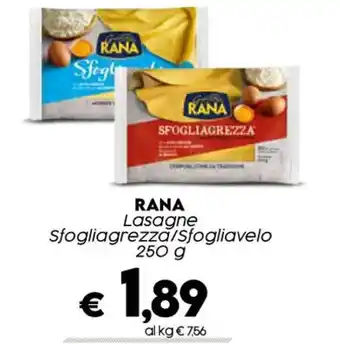 Crai RANA Lasagne Sfogliagrezza/Sfogliavelo 250 g offerta
