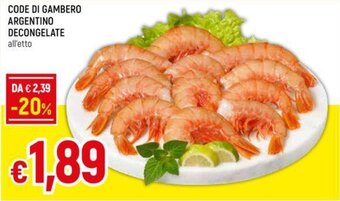 Galassia CODE DI GAMBERO ARGENTINO DECONGELATE offerta