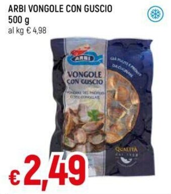 Galassia ARBI VONGOLE CON GUSCIO 500 g offerta