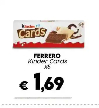 Crai FERRERO Kinder Cards x5 offerta