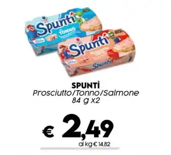 Crai SPUNTI Prosciutto/Tonno/Salmone 84 g x2 offerta