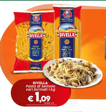 DIVELLA Pasta di Semola vari formati 1 kg