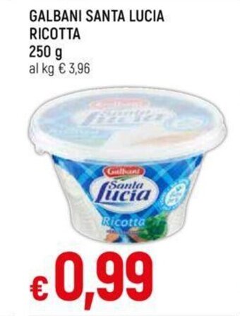 Galassia GALBANI SANTA LUCIA RICOTTA 250 g offerta