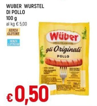 Galassia WUBER WURSTEL DI POLLO 100 g offerta