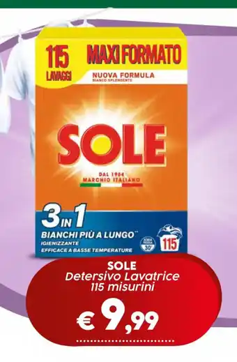 Crai SOLE Detersivo Lavatrice 115 misurini offerta