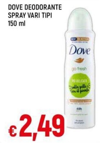 Galassia DOVE DEODORANTE SPRAY VARI TIPI 150 ml offerta