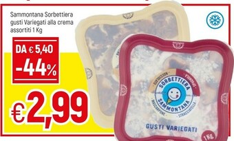 Famila Sammontana Sorbettiera Vaniglia Cacao Pistacchio Crema Catalana 1000 G(ml) offerta