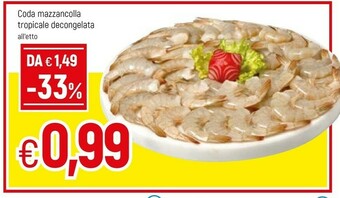 Famila Coda Mazzancolla Tropicale Decongelata offerta