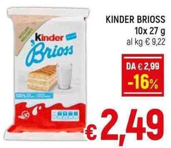 A&O KINDER BRIOSS 10x 27 g offerta