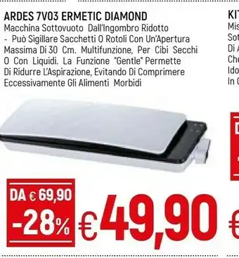 Famila Superstore Ardes AR7V03 Macchina Per Sottovuoto Nero, Grigio 0,8 Mbar offerta