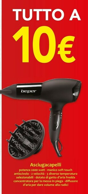 Famila Superstore Beper Asciugacapelli offerta