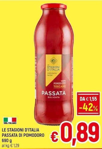 A&O LE STAGIONI D'ITALIA PASSATA DI POMODORO 690 g offerta
