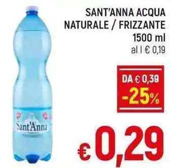 A&O SANT'ANNA ACQUA NATURALE / FRIZZANTE 1500 ml offerta