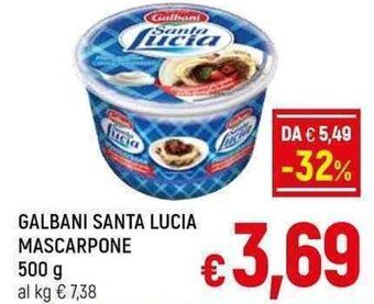 A&O GALBANI SANTA LUCIA MASCARPONE 500 g offerta
