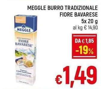 A&O MEGGLE BURRO TRADIZIONALE FIORE BAVARESE 5x 20 g offerta