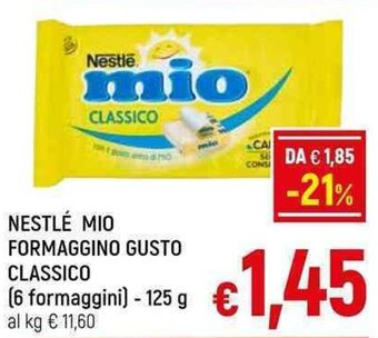 NESTLÉ MIO FORMAGGINO GUSTO CLASSICO (6 formaggini) - 125 g