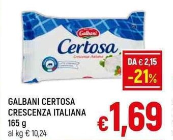 A&O GALBANI CERTOSA CRESCENZA ITALIANA 165 g offerta