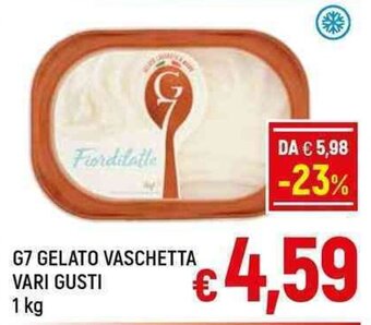 A&O G7 GELATO VASCHETTA VARI GUSTI 1 kg offerta