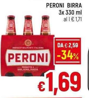 PERONI BIRRA 3x 330 ml