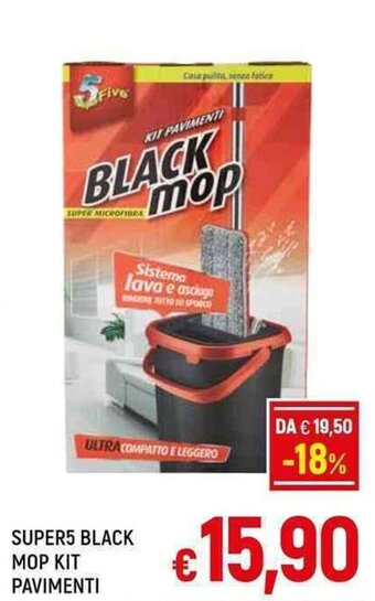 A&O SUPER5 BLACK MOP KIT PAVIMENTI offerta