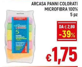 A&O ARCASA PANNI COLORATI MICROFIBRA 100% 5 pz offerta