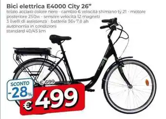 A&O Bici elettrica E4000 City 26" offerta