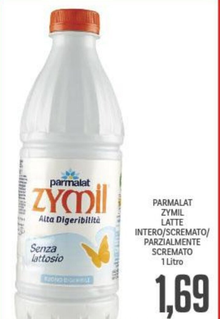 Supermercati Piccolo PARMALAT ZYMIL LATTE INTERO/SCREMATO/ PARZIALMENTE SCREMATO 1 Litro offerta