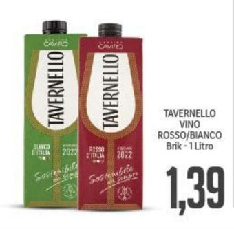 TAVERNELLO VINO ROSSO/BIANCO Brik - 1 Litro