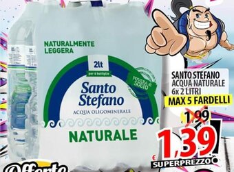 Il Genio Supermercato SANTO STEFANO ACQUA NATURALE 6x 2 LITRI offerta