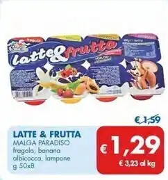 MD Discount Malga paradiso latte & frutta offerta