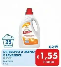 MD Discount Lindor - detersivo a mano e lavatrice offerta