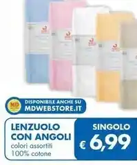MD Discount Lenzuolo con angoli singolo offerta