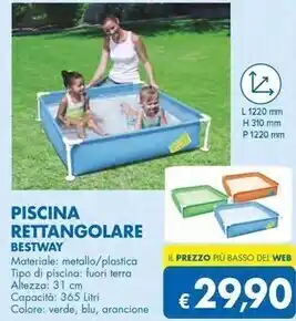 MD Discount Bestway piscina rettangolare offerta