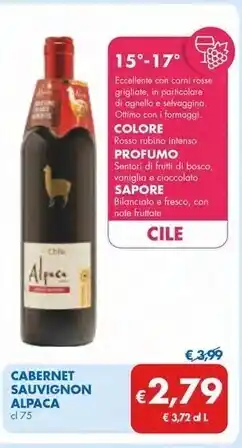 MD Discount Cabernet sauvignon alpaca offerta