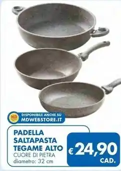 MD Discount Cuore di pietra - padella saltapasta tegame alto offerta