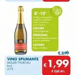 Vino spumante muller thurgau