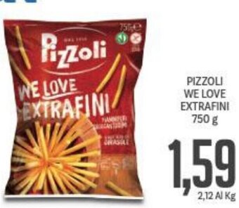 Supermercati Piccolo PIZZOLI WE LOVE EXTRAFINI 750 g offerta