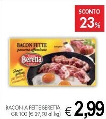 PrestoFresco Beretta bacon a fette offerta