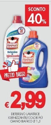 Omino bianco detersivo lavatrice igienizzante