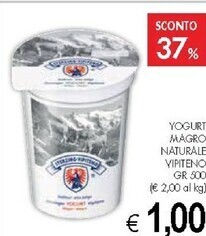 PrestoFresco Vipiteno yogurt magro naturale offerta