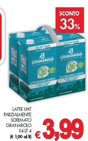 PrestoFresco Granarolo latte uht parzialmente scremato offerta