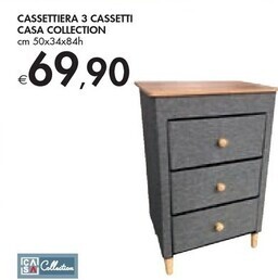Bennet Casa collection cassettiera 3 cassetti offerta
