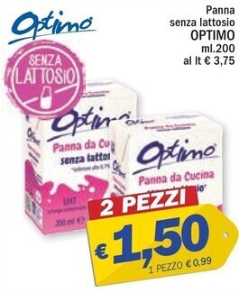 Ard Discount Optimo panna senza lattosio offerta