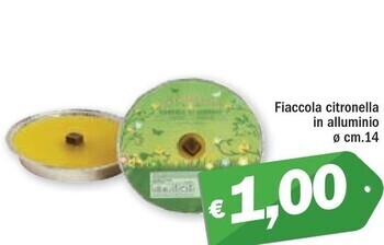 Ard Discount Fiaccola citronella in alluminio ø cm.14 offerta