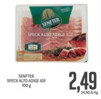 Supermercati Piccolo SENFTER SPECK ALTO ADIGE IGP 100 g offerta