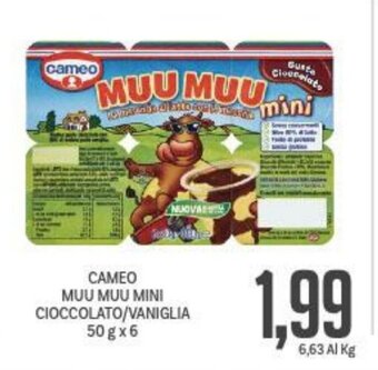 Supermercati Piccolo CAMEO MUU MUU MINI CIOCCOLATO/VANIGLIA 50 g x 6 offerta