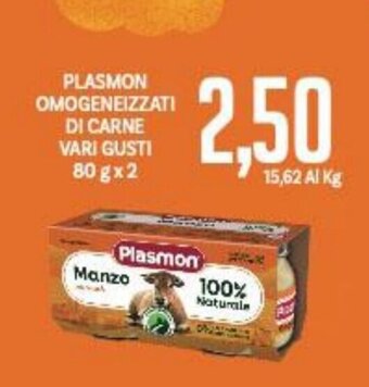 Supermercati Piccolo PLASMON OMOGENEIZZATI DI CARNE VARI GUSTI 80 g x 2 offerta