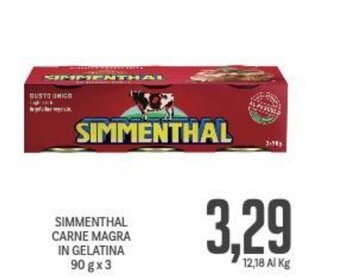 Supermercati Piccolo SIMMENTHAL CARNE MAGRA IN GELATINA 90 g x 3 offerta