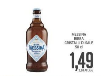 Supermercati Piccolo MESSINA BIRRA CRISTALLI DI SALE 50 cl offerta