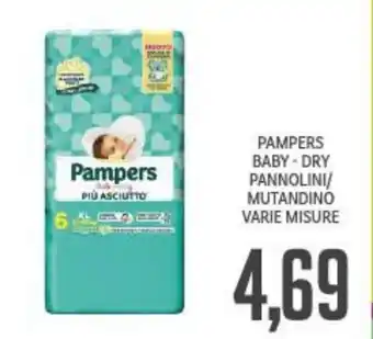 Supermercati Piccolo PAMPERS BABY-DRY PANNOLINI/ MUTANDINO VARIE MISURE offerta